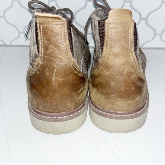 Reef Men's Voyage Chukka Boot Sz 12 RF0A3626 Brown Leather Cork Insole - Picture 4 of 10